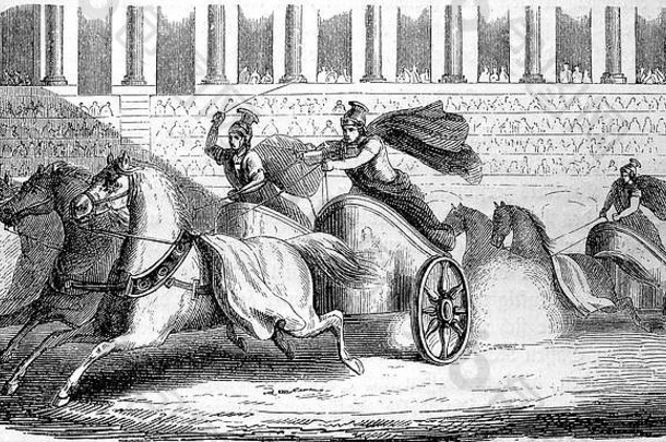 小车比赛小车赛车马戏团古老的罗马故事古老的罗马罗马帝国意大利