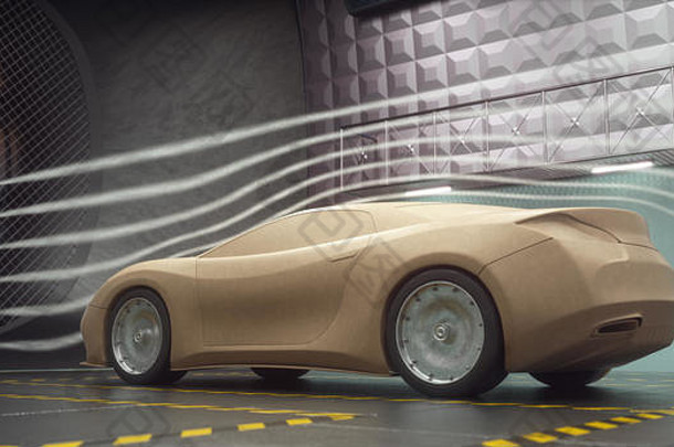 插图粘土车内部风隧道设计真正的车参考版权概念体育车行业运输