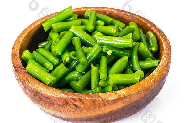 绿色豆子木碗