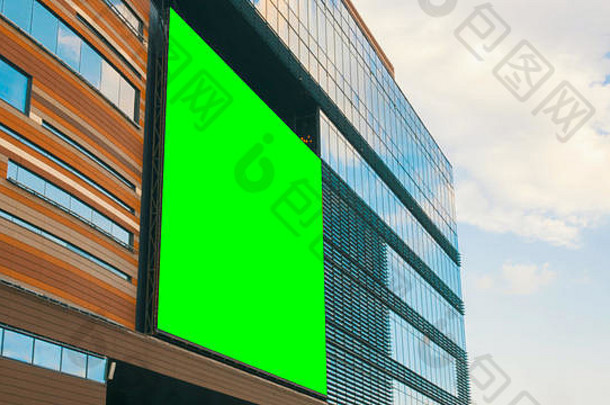 绿色屏幕广告牌购物购物中心
