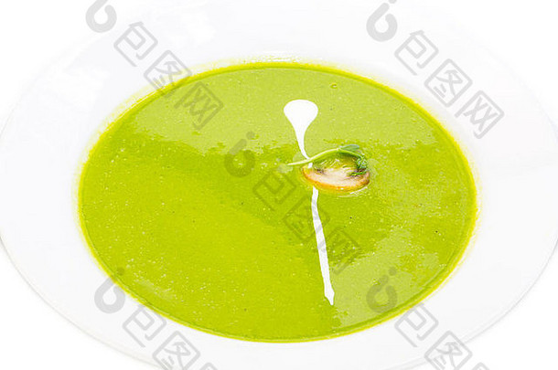 (2008年)汤装饰蘑菇绿色白色板餐厅