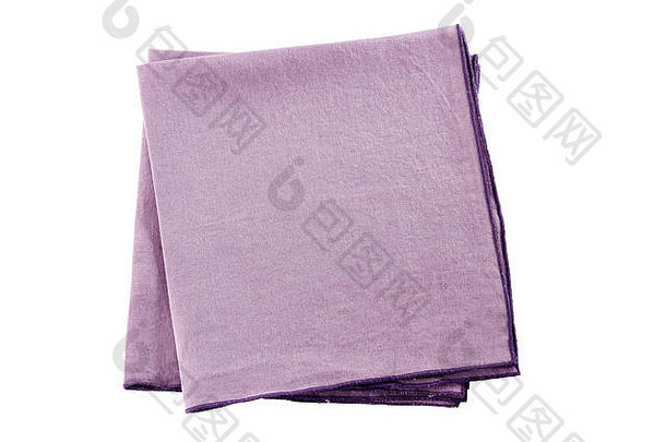 紫罗兰色的纺织餐巾白色