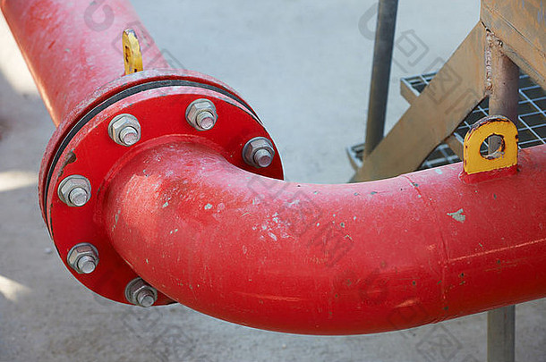 工业红色的管高压力液体连接法兰