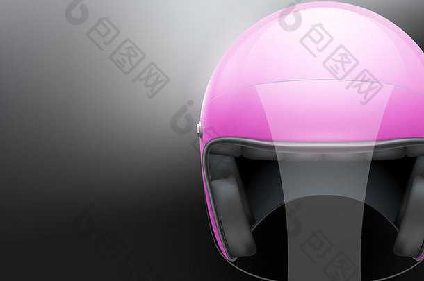 粉红色的女摩托车头盔