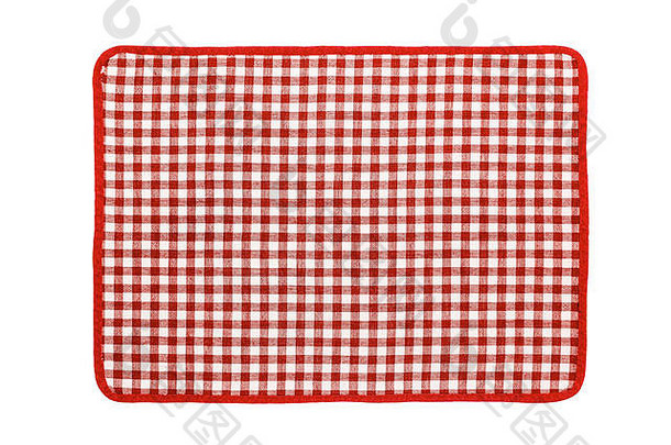 红色的网纹餐巾