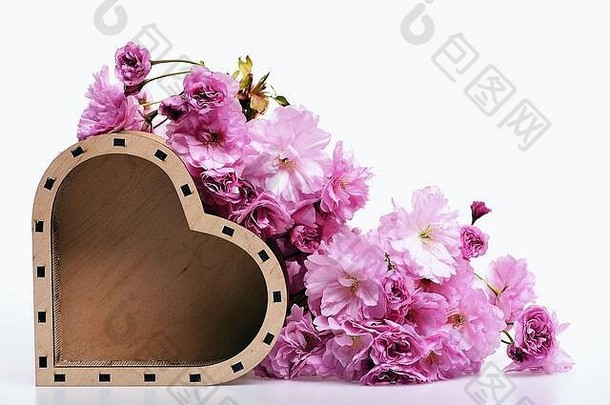 花樱桃树樱花心盒子花设计日本花园母亲一天夏天春天自然情人节一天婚礼