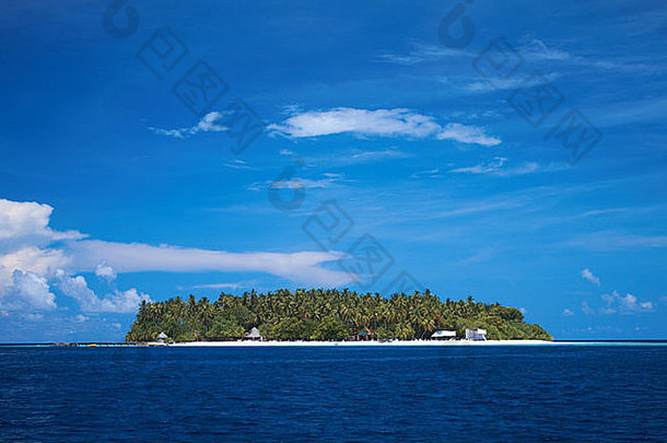 视图马拉迪维亚语热带岛
