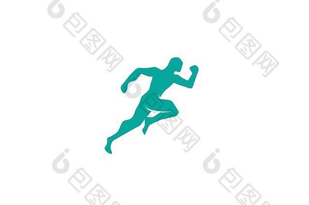 速度短跑运动员运动员运行快标志