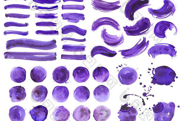 大包水彩超紫罗兰色的元素