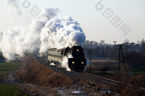 复古的蒸汽火车