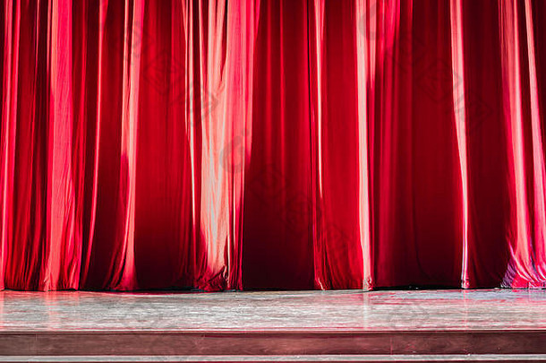 红色的窗帘剧院场景显示