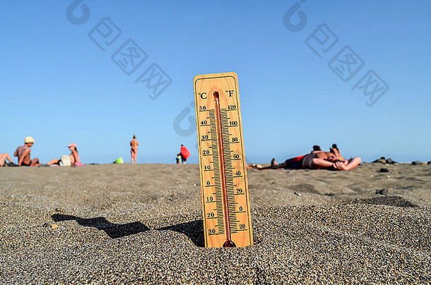 温度计沙子海滩