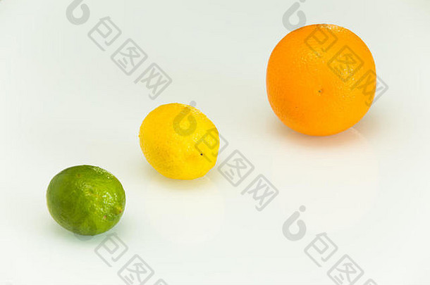 视图新鲜的柑橘类水果
