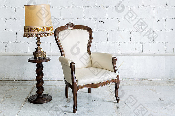 白色古董复古的风格椅子灯