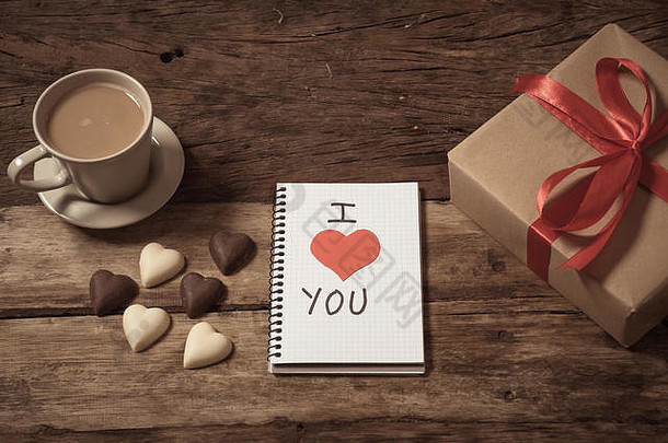 美丽的情人节作文礼物巧克力心形状的咖啡指出垫爱心象<strong>征文</strong>本快乐情人节母亲