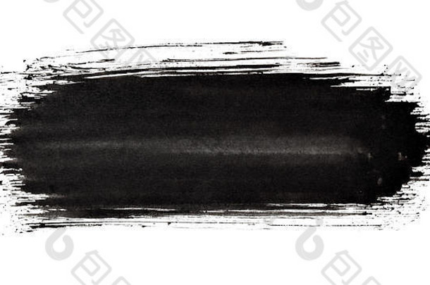 黑色的油漆条纹刷中风特写镜头难看的东西摘要背景空间文本光栅插图