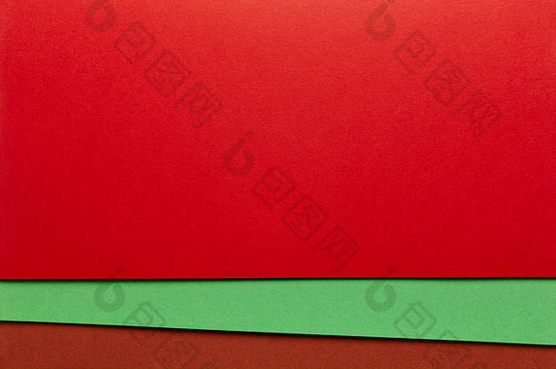彩色的纸板背景红色的<strong>绿色</strong>棕色（的）语气复制空间水平