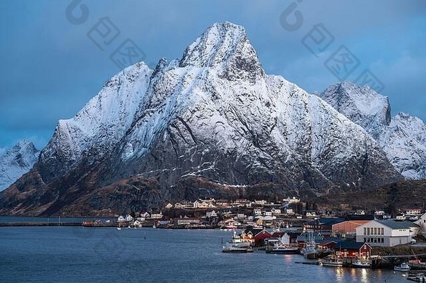 美丽的冬天景观罗弗敦群岛岛屿<strong>挪威</strong>