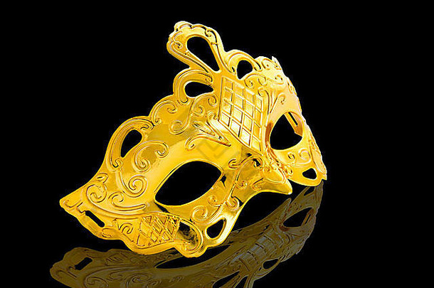 美丽的图像黄金狂欢节面具
