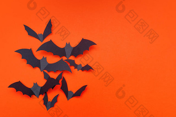 快乐万圣节万圣节概念很多蝙蝠复制空间