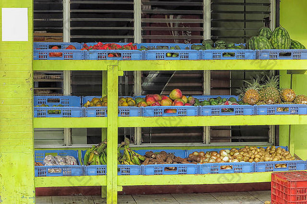 显示水果蔬菜热带杂货店商店