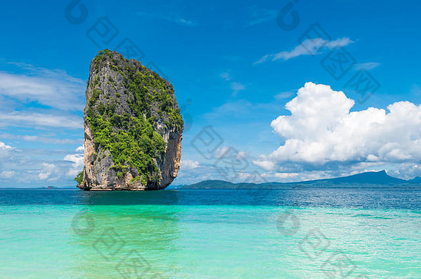 水平美丽的海景美丽的自然<strong>泰国</strong>