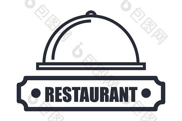 菜单餐厅孤立的图标设计