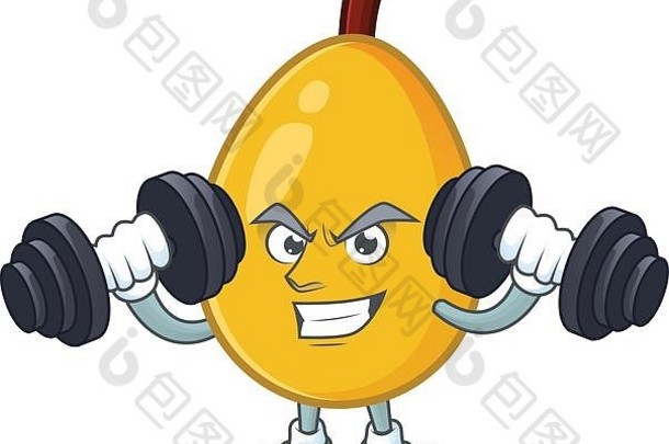 健身水果枇杷新鲜的吉祥物字符形状