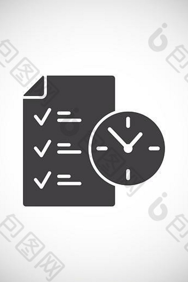时间管理相关的图标背景图形网络设计简单的插图互联网概念象征网站按钮移动应用程序