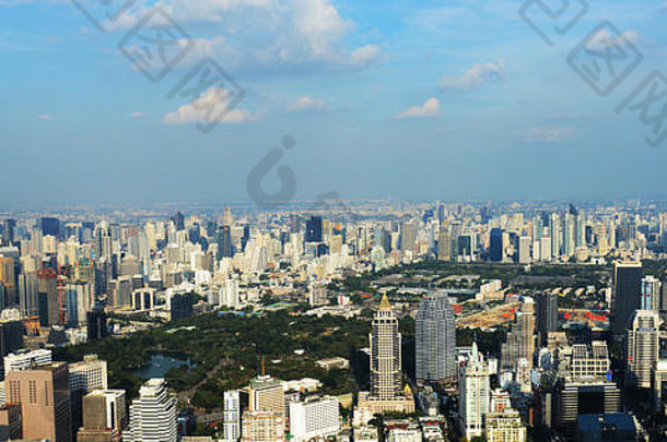 天际线曼谷伦披尼公园喜来登区域城市
