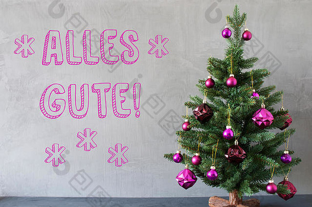圣诞节树水泥墙所有这一切好意味着祝愿