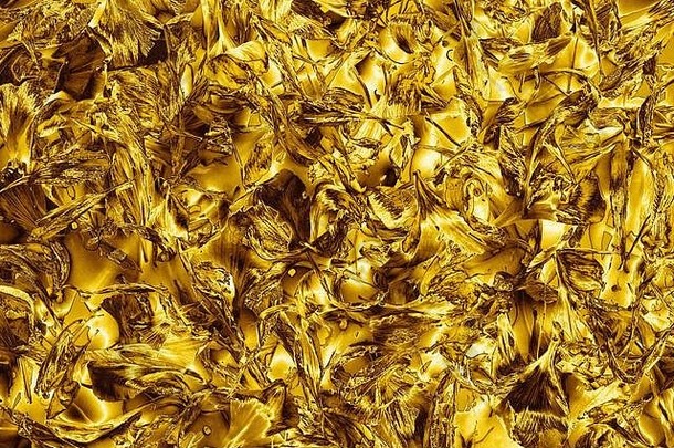 摘要金闪亮的金属背景艺术黄金颜色模糊花花瓣背景黄色的发光的装饰纹理庆祝活动假期框架