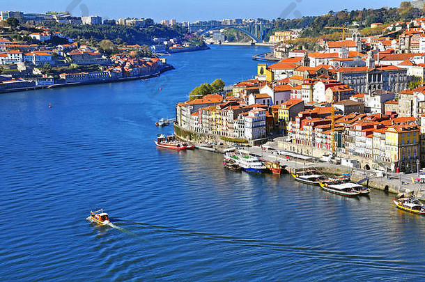 港口葡萄牙11月全景视图港口城市中心11月港口最古老的欧洲岑