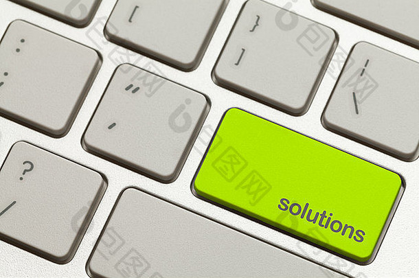 关闭绿色解决方案按钮键盘