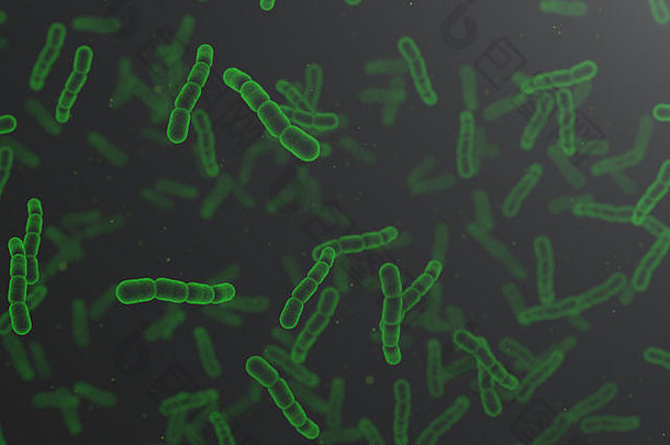 链球菌肺炎绿色细胞