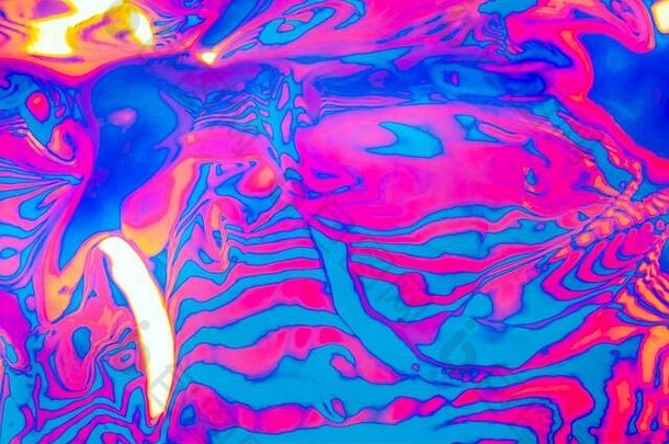 霓虹灯彩色的迷幻荧光条纹斑马变形背景
