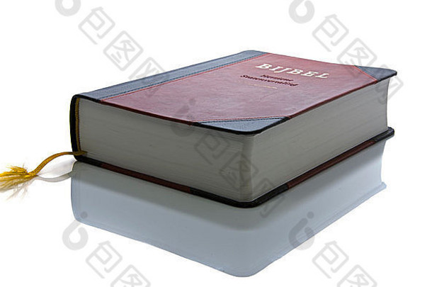 荷兰圣经书孤立的白色