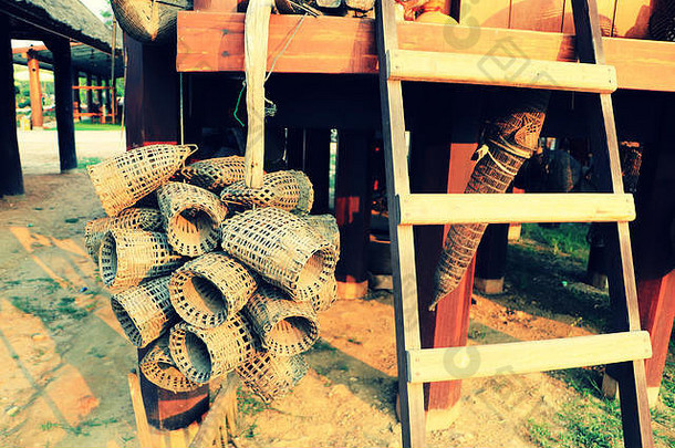 竹子<strong>钓鱼工具</strong>挂大米精品各种受欢迎程度竹子工艺品概念使自然竹子