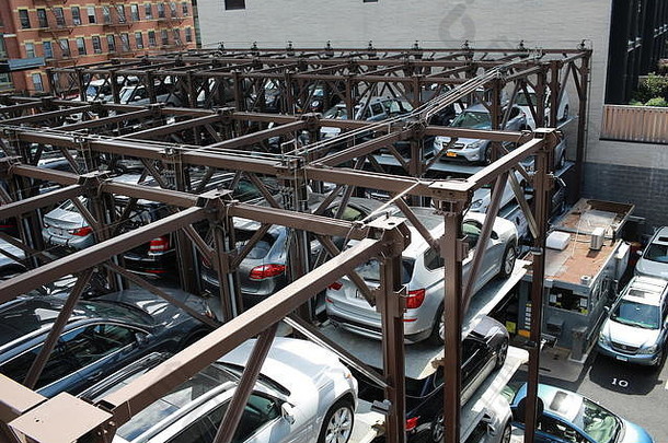 汽车公园自动化停车系统纽约城市