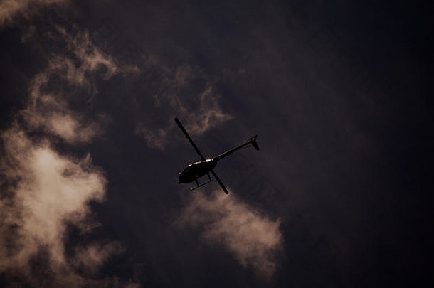 冻结框架拍摄开销直升机云里约1月