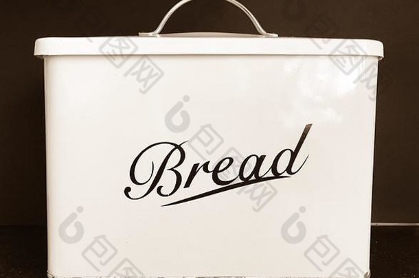 古董搪瓷面包存储锡