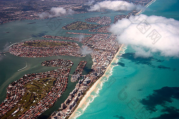 空中视图迈阿密佛罗里达