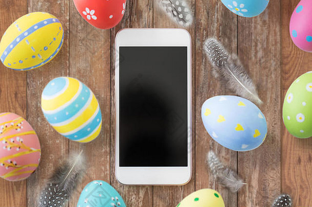 智能手机复活节鸡蛋鹌鹑羽毛