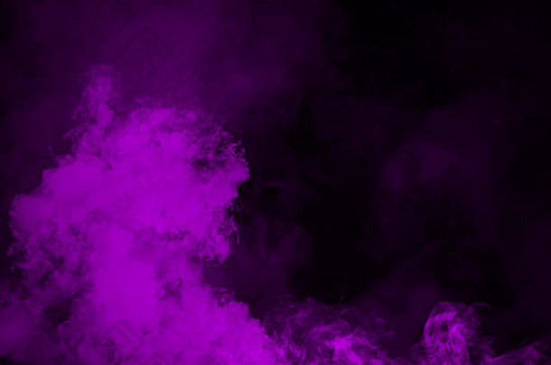 摘要紫色的烟雾雾黑色的背景纹理设计元素