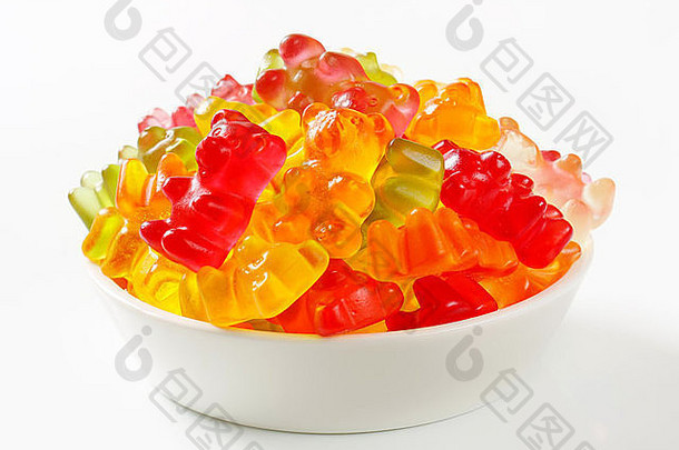 水果味橡皮糖熊各种各样的颜色