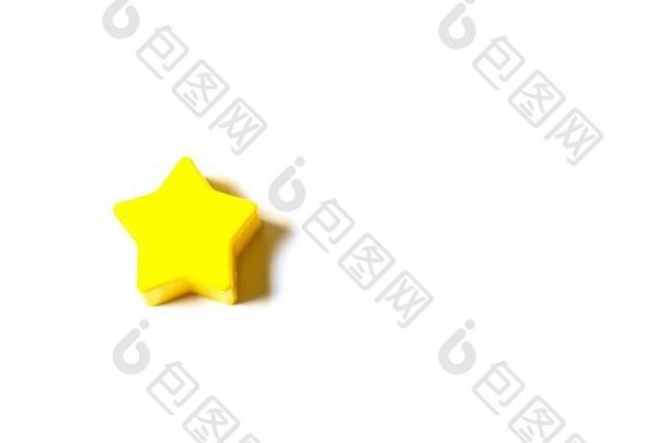 玩具明星孤立的装饰象征形状摘要