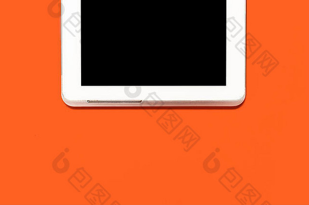 平板电脑橙色背景