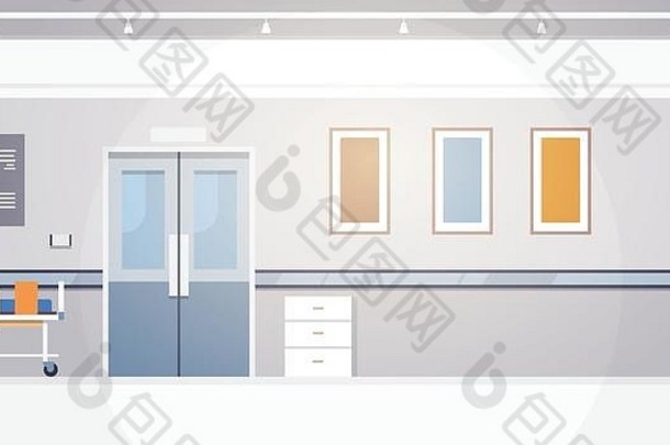 医院房间室内密集的治疗走廊横幅复制空间