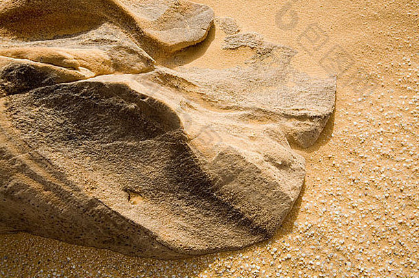 关闭岩石沙子纹理撒哈拉沙漠沙漠路线gilfkebir埃及