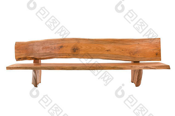 板凳上木粗糙的木板日志乡村板凳上生态材料
